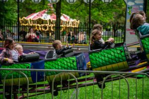 Dragon rollercoaster ride at the Josephine County Fair.