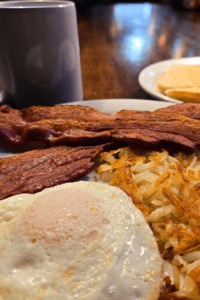 Wonder Bur brunch hash browns and bacon