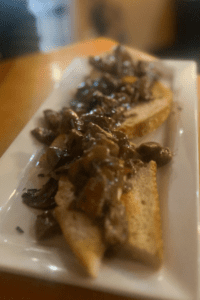 Food studio dining mushroom and steak toast