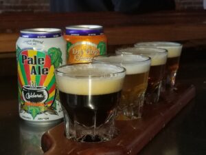 Laughing clam beer taster flight