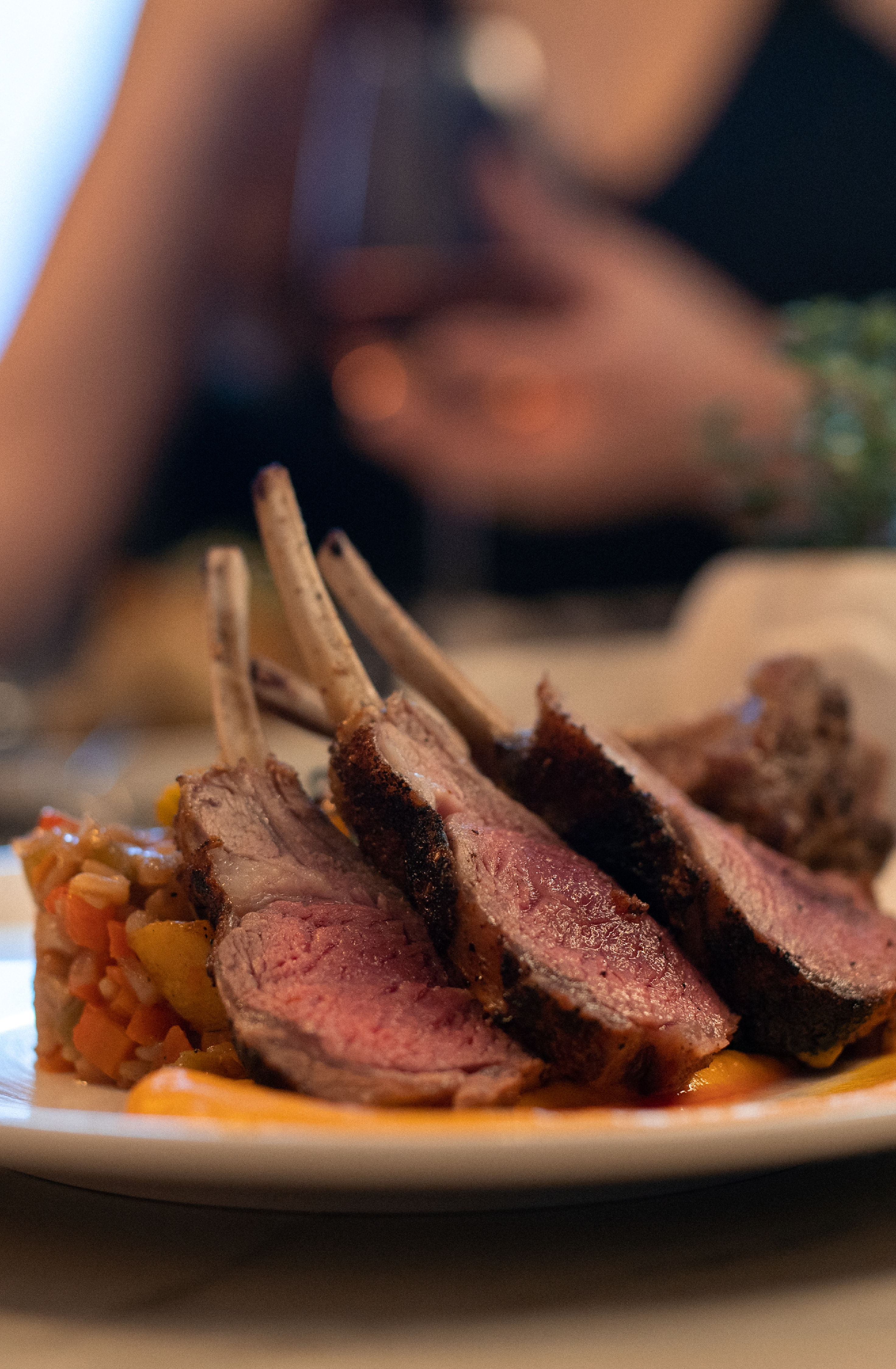 Partake Wine find dining rack of lamb