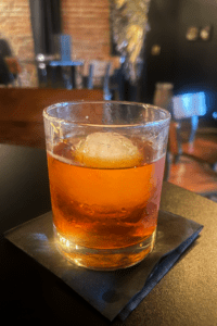 whiskey old fashioned at Steam Distillery